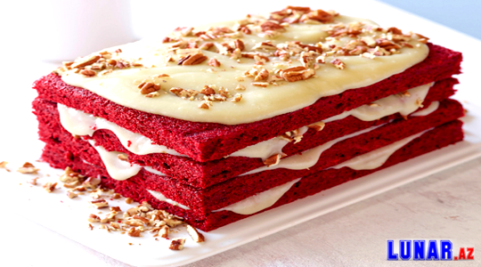 Qırmızı velvet keks – RESEPT