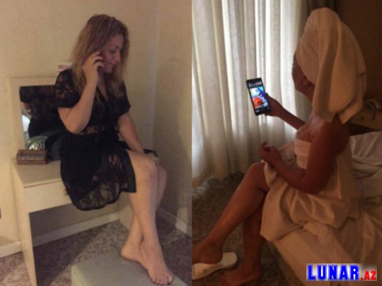 Aktrisanın Gəncədəki hoteldə açıq-saçıq FOTOları
